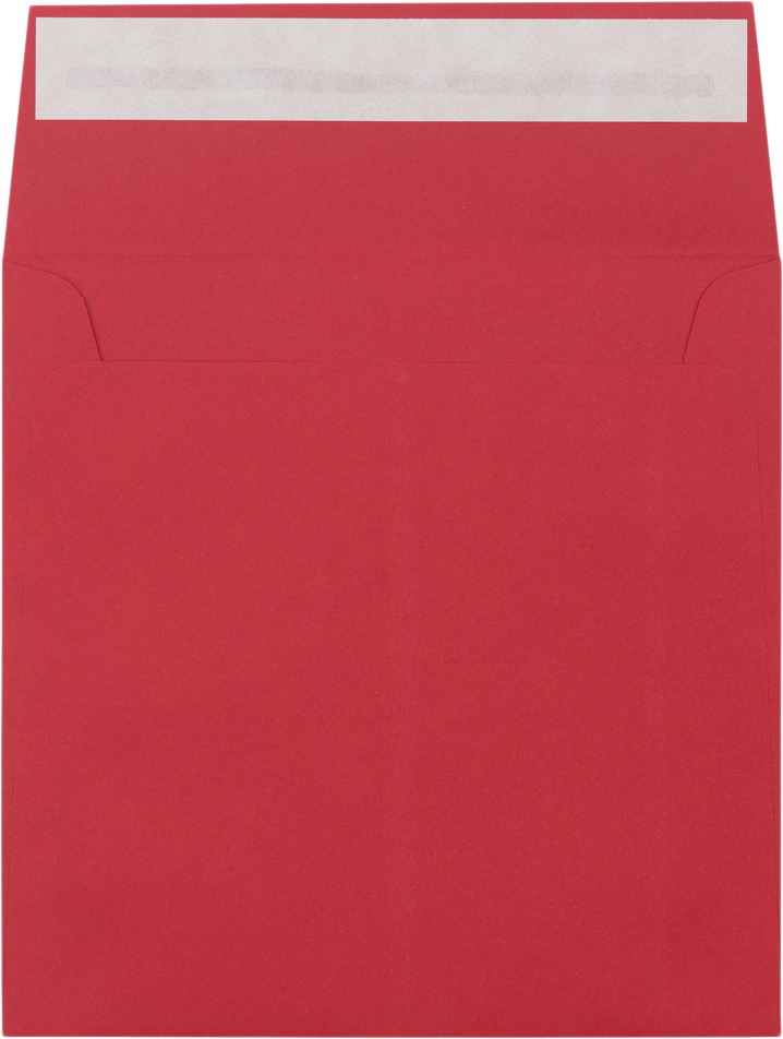 Red 32lb 5 1/4 x 5 1/4 Square Envelopes with Peel & Seal