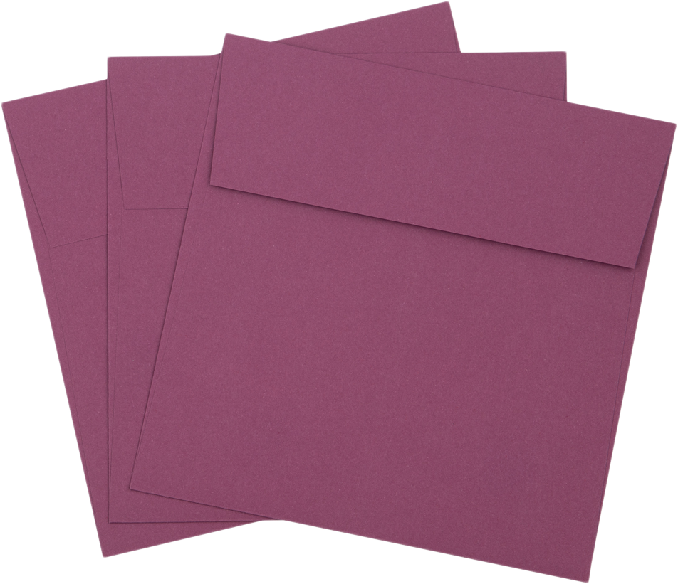 Vintage Plum Purple 32lb 5 1/2 x 5 1/2 Square Envelopes with Peel & Seal