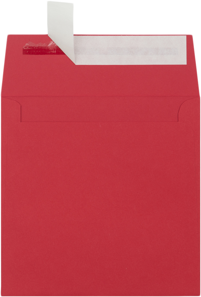 Red 32lb 5 3/4 x 5 3/4 Square Envelopes with Peel & Seal