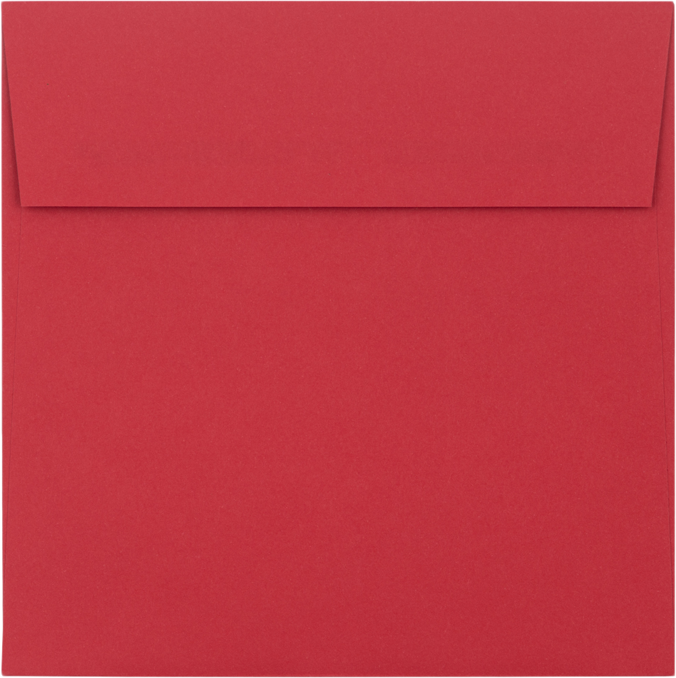 Red 32lb 5 3/4 x 5 3/4 Square Envelopes with Peel & Seal