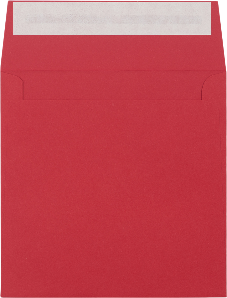 Red 32lb 5 3/4 x 5 3/4 Square Envelopes with Peel & Seal