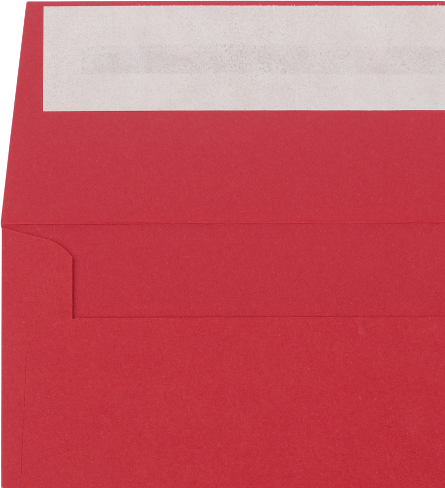 Red 32lb 5 3/4 x 5 3/4 Square Envelopes with Peel & Seal