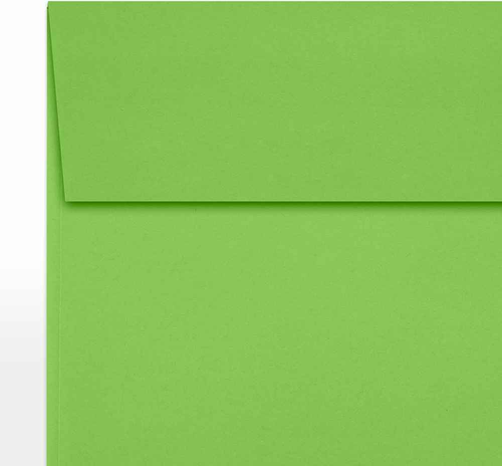 Lime Green 32lb 6 x 6 Square Envelopes with Peel & Seal