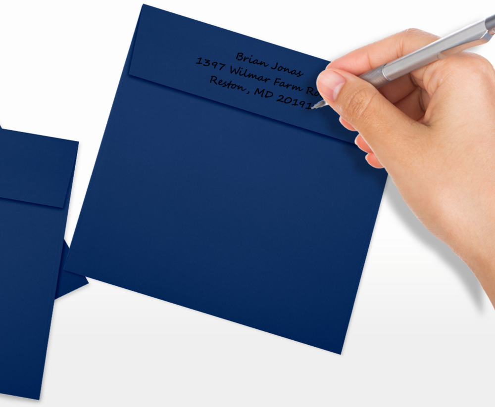 Navy Blue 32lb 6 x 6 Square Envelopes with Peel & Seal
