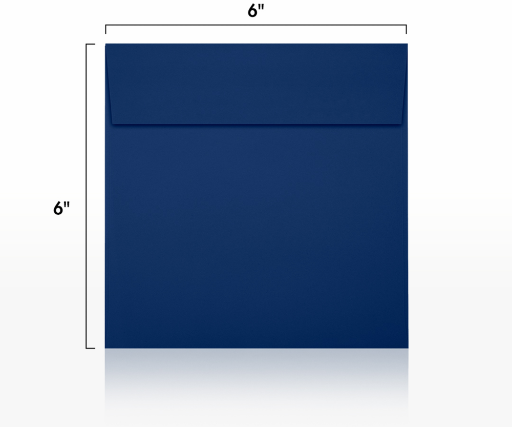 Navy Blue 32lb 6 x 6 Square Envelopes with Peel & Seal