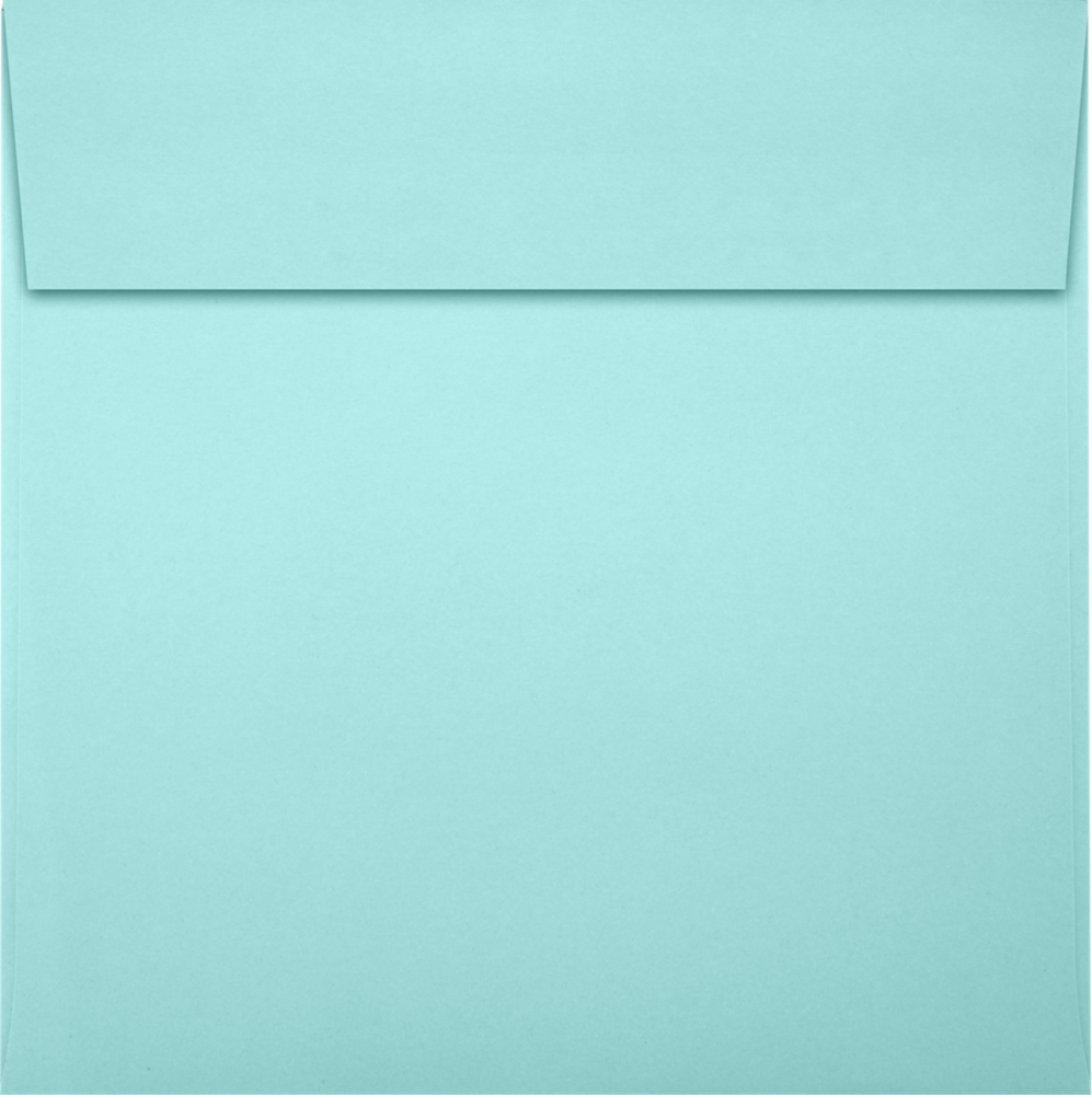 Seafoam Aqua Blue 32lb 6 1/2 x 6 1/2 Square Envelopes with Peel & Seal