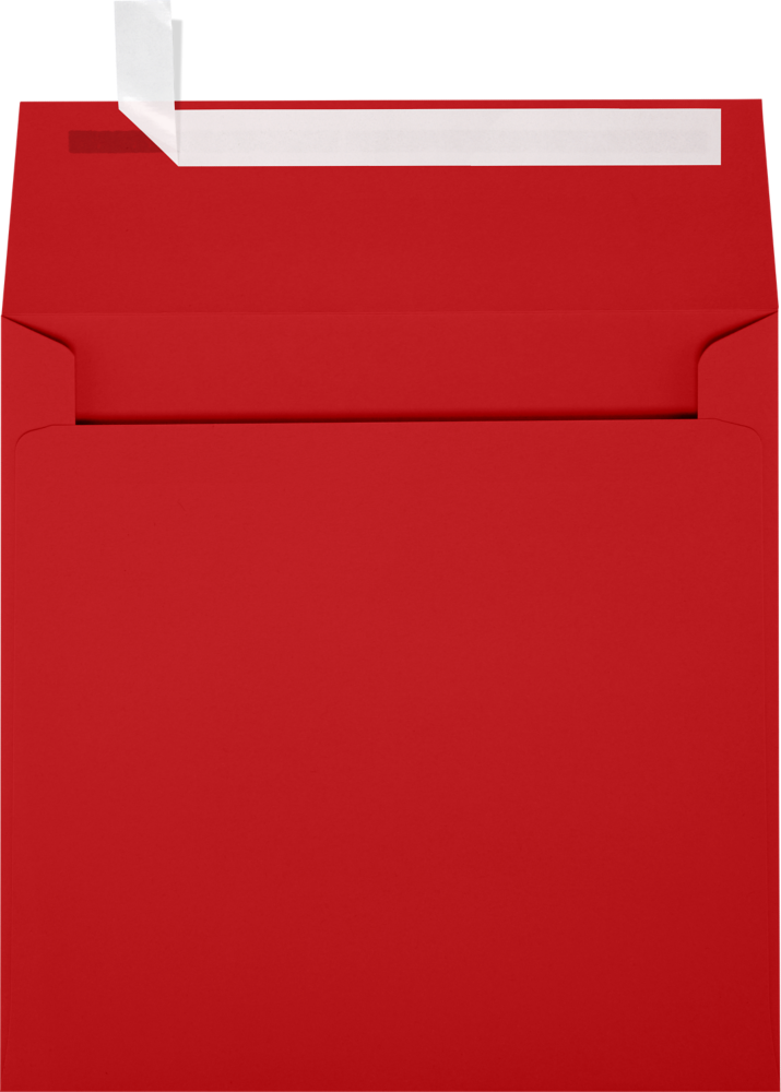 Red 32lb 9 x 9 Square Envelopes with Peel & Seal