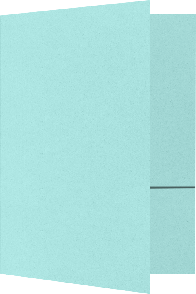 Seafoam Aqua Blue 9 x 12 Matte Folders