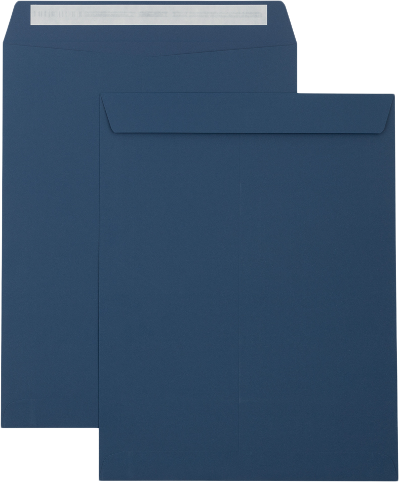 Navy Blue 32lb 10 x 13 Open End Envelopes with Peel & Seal