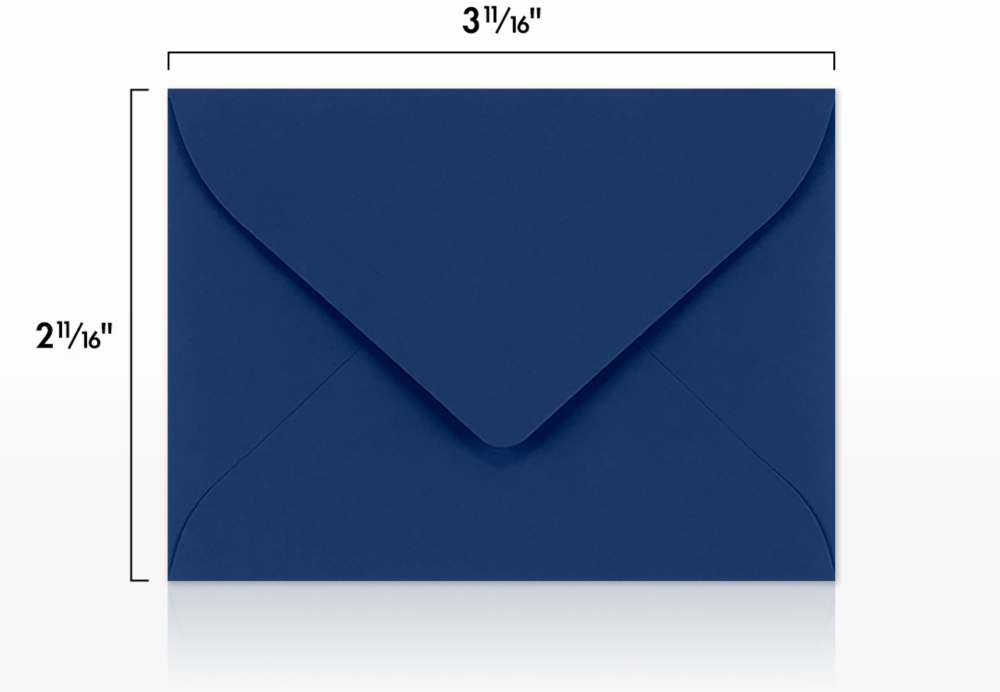 Navy Blue 32lb #17 Mini Envelopes (2 11/16 x 3 11/16)