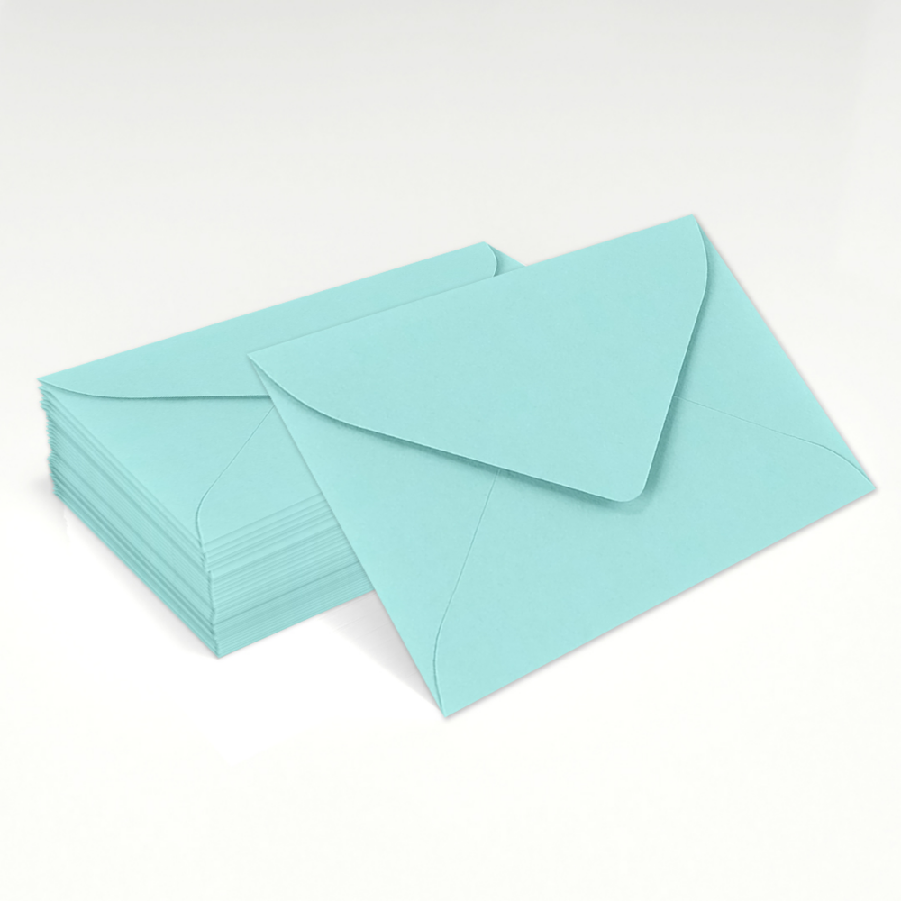 Seafoam Aqua Blue 32lb #17 Mini Envelopes (2 11/16 x 3 11/16)