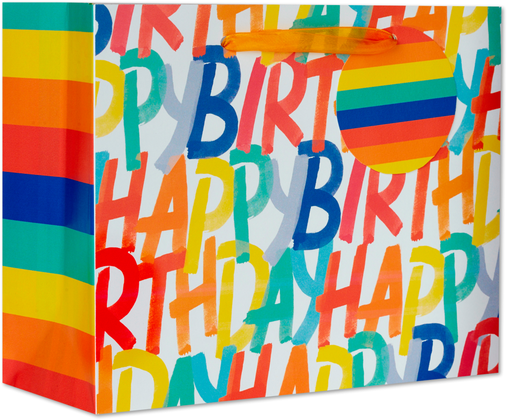 Rainbow Birthday Medium Gift Bags (10 x 8 x 4)