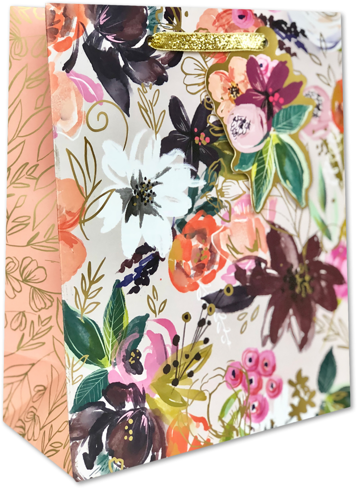 Twig and Twine Floral Medium Gift Bags (10 x 8 x 4)