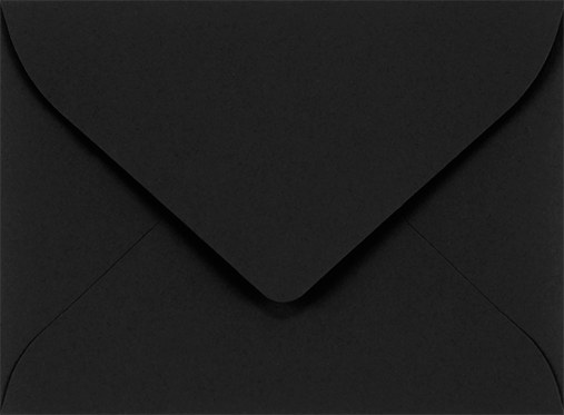 Smooth Midnight Black 32lb #17 Mini Envelopes (2 11/16 x 3 11/16)