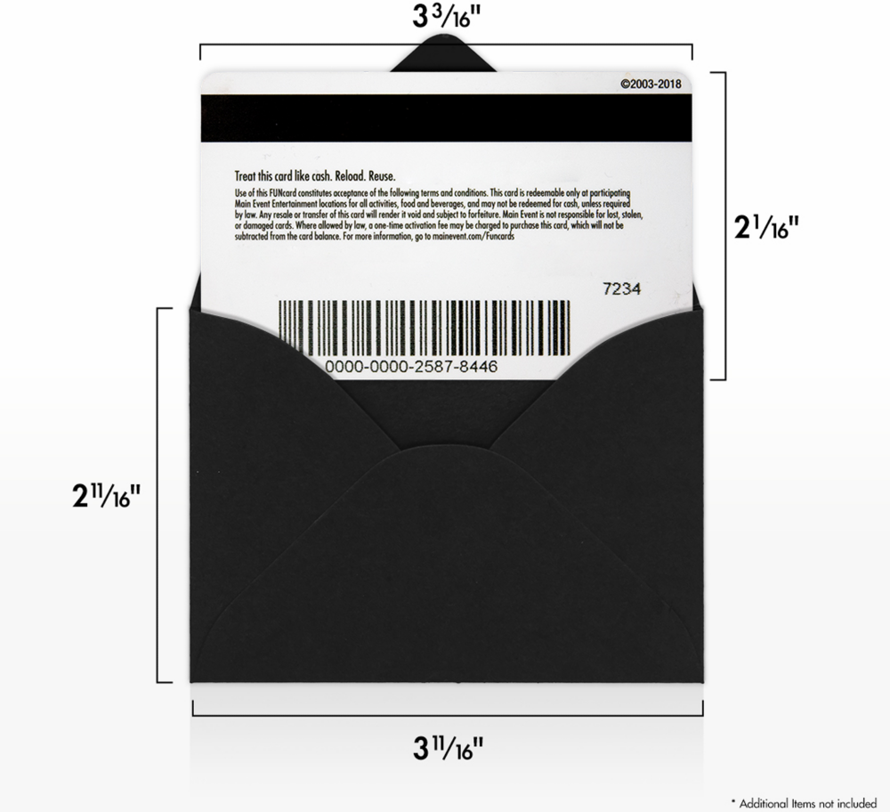 Smooth Midnight Black 32lb #17 Mini Envelopes (2 11/16 x 3 11/16)