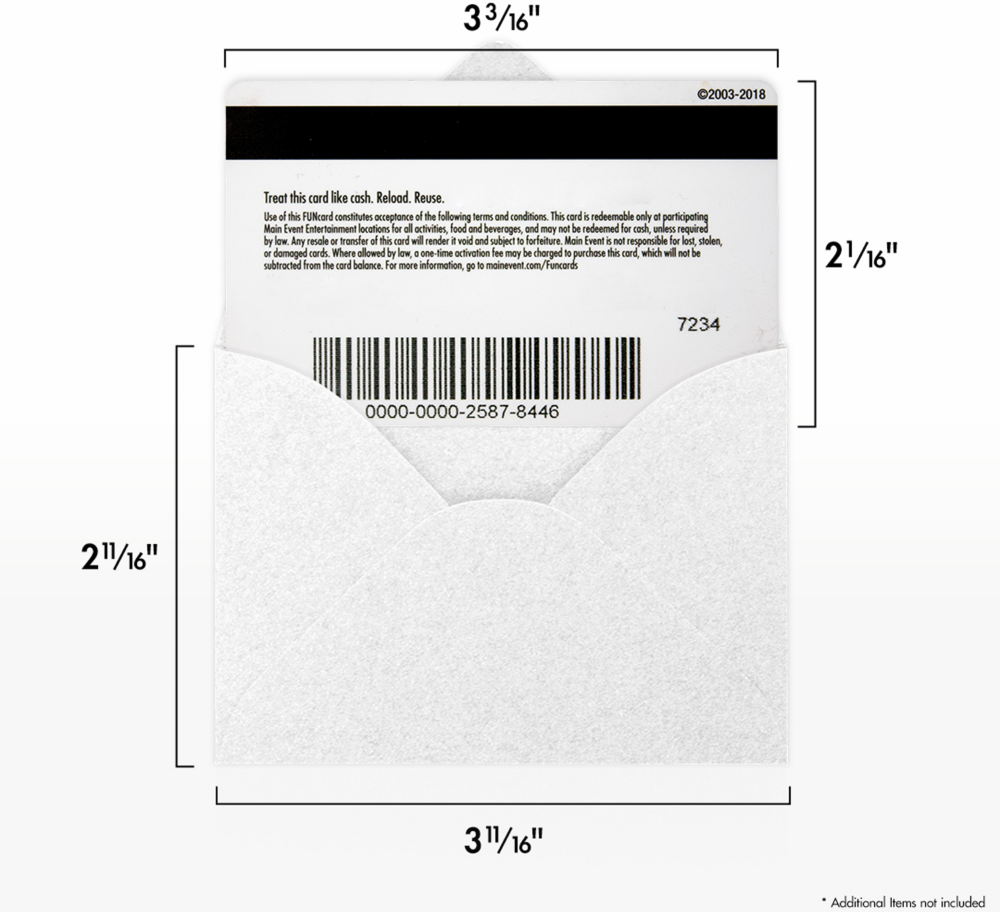 Crystal White Metallic 32lb #17 Mini Envelopes (2 11/16 x 3 11/16)