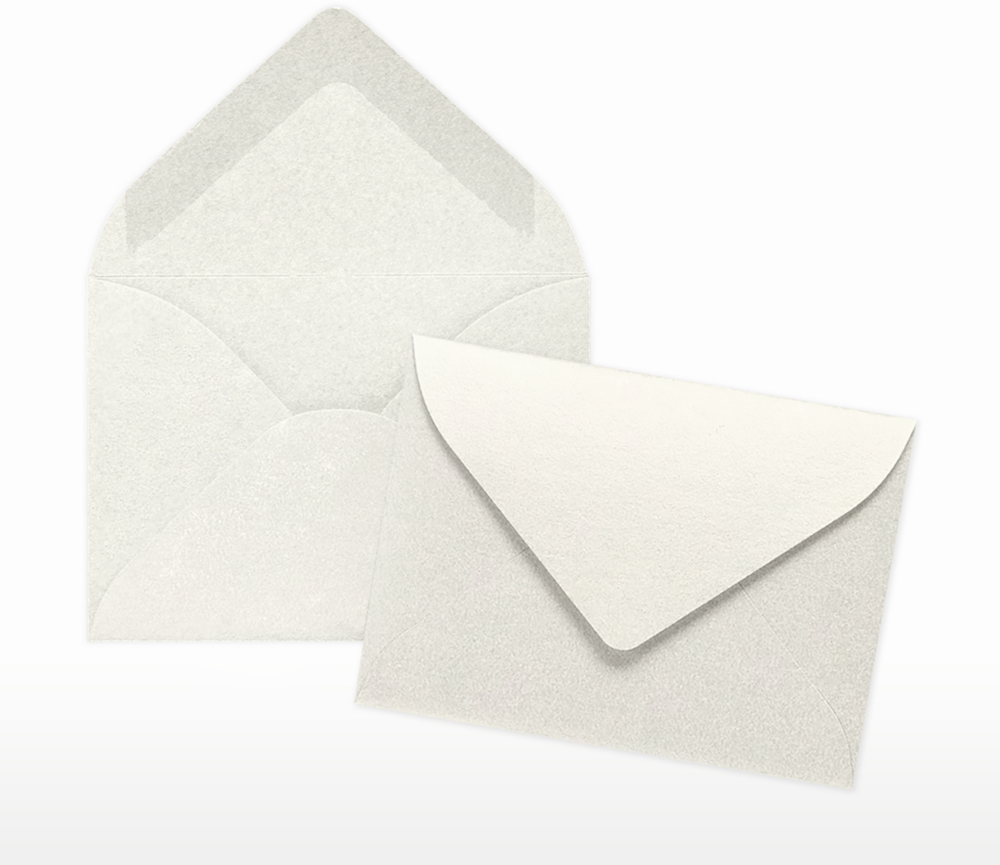 White Quartz Metallic 32lb #17 Mini Envelopes (2 11/16 x 3 11/16)