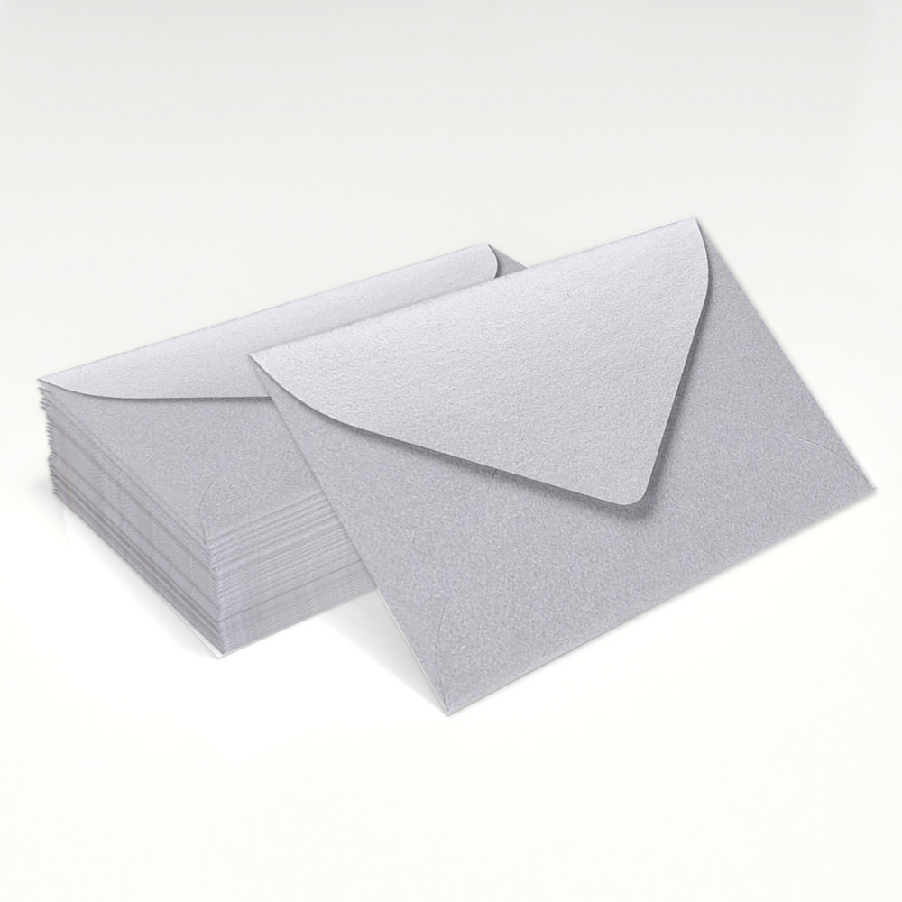 Silver Metallic 32lb #17 Mini Envelopes (2 11/16 x 3 11/16)