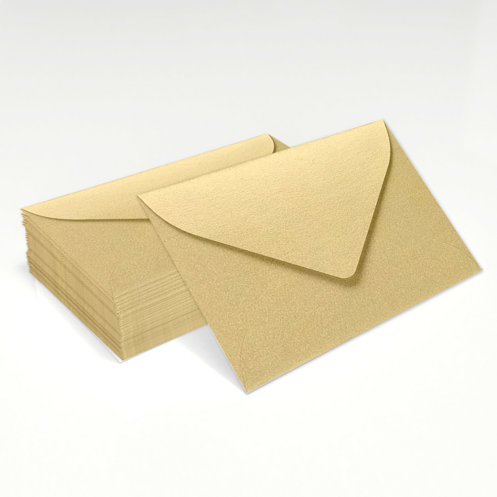 Light Gold Blonde Metallic 32lb #17 Mini Envelopes (2 11/16 x 3 11/16)