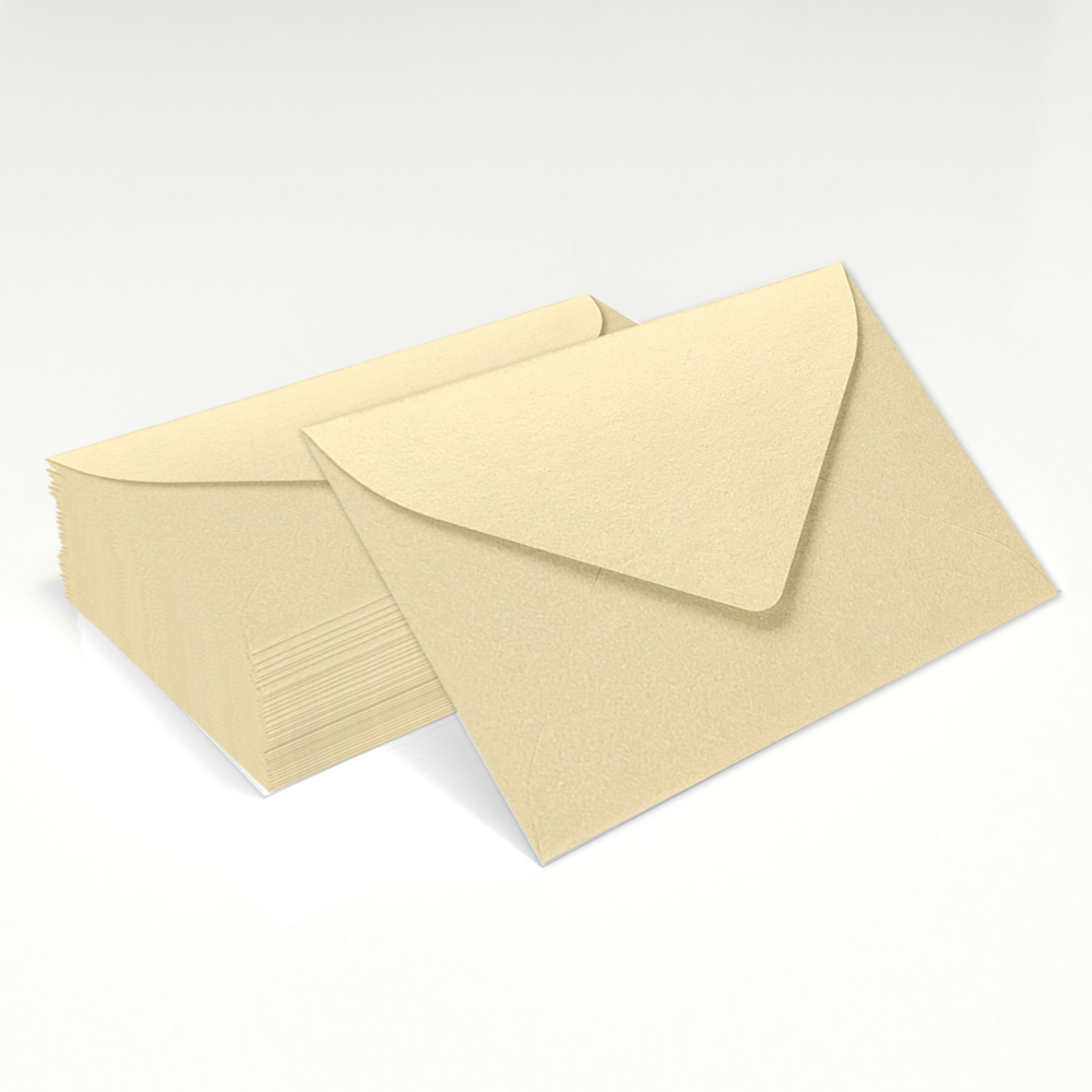 Champagne Ivory Metallic 32lb #17 Mini Envelopes (2 11/16 x 3 11/16)