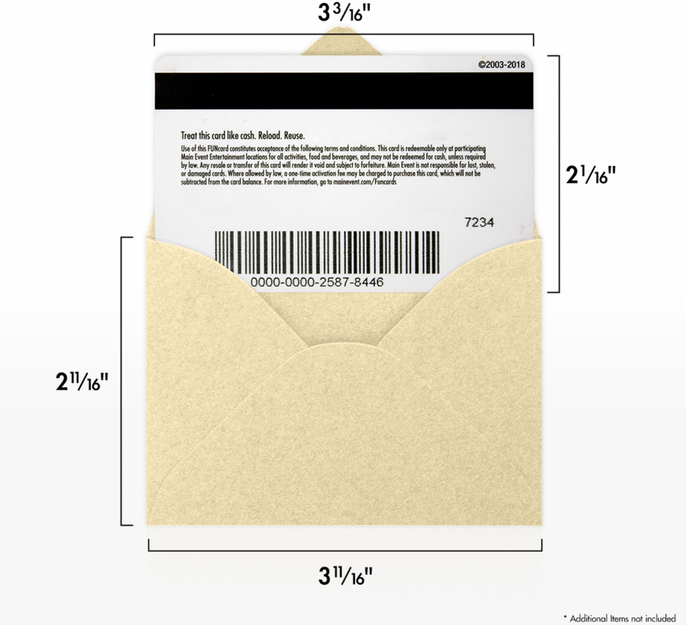 Champagne Ivory Metallic 32lb #17 Mini Envelopes (2 11/16 x 3 11/16)