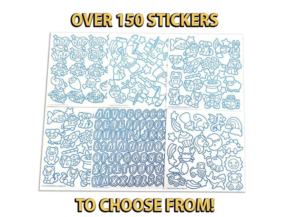 Magic Foil Rainbow Stickers (150 Pack) by Marvin's Magic