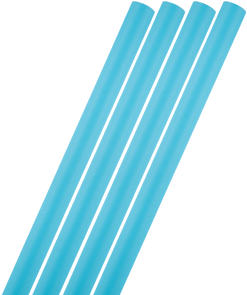 Blue Matte Wrapping Paper Set (100 Sq Ft) - 4 Rolls
