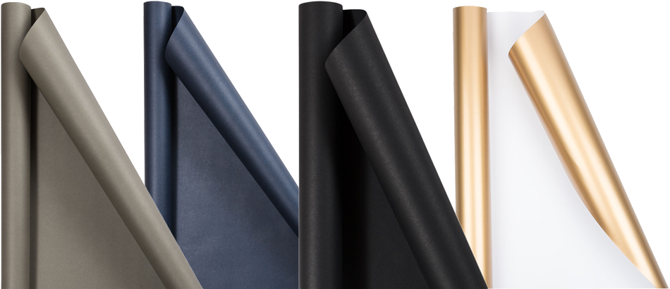 Assorted Professional Wrapping Paper Set (100 Sq Ft Total) - 4 Rolls