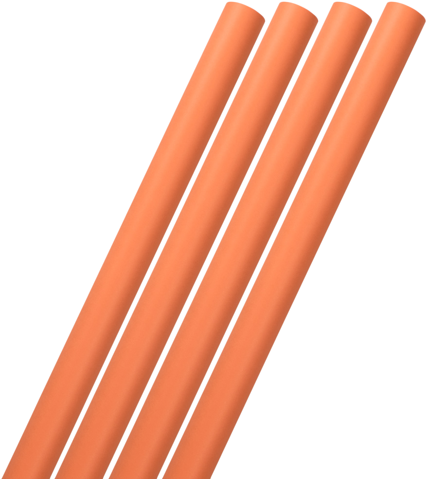 Orange Matte Wrapping Paper Set (100 Sq Ft) - 4 Rolls