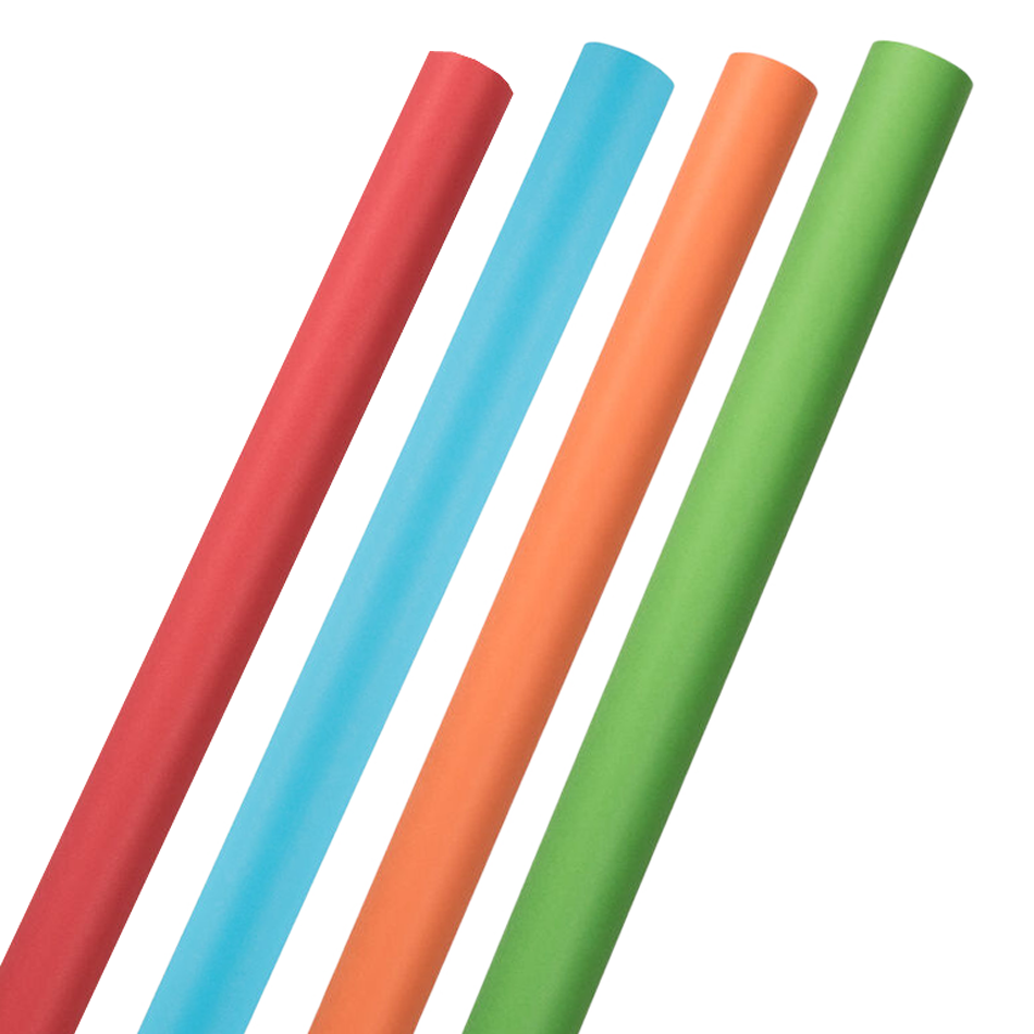 Assorted Basics Wrapping Paper Set (100 Sq Ft Total) - 4 Rolls