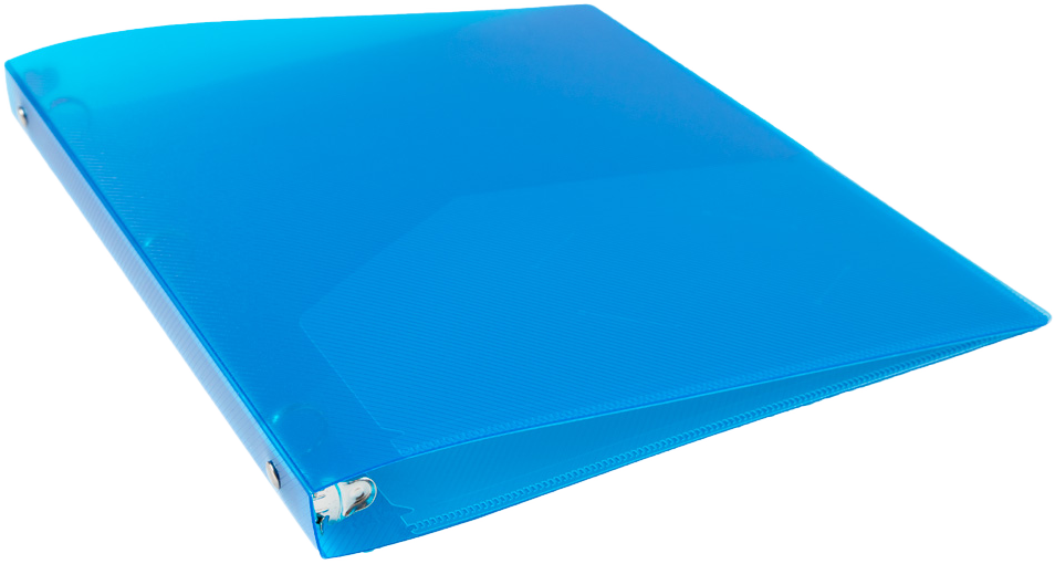 Blue Plastic 1/2 Inch 3-Ring Binders