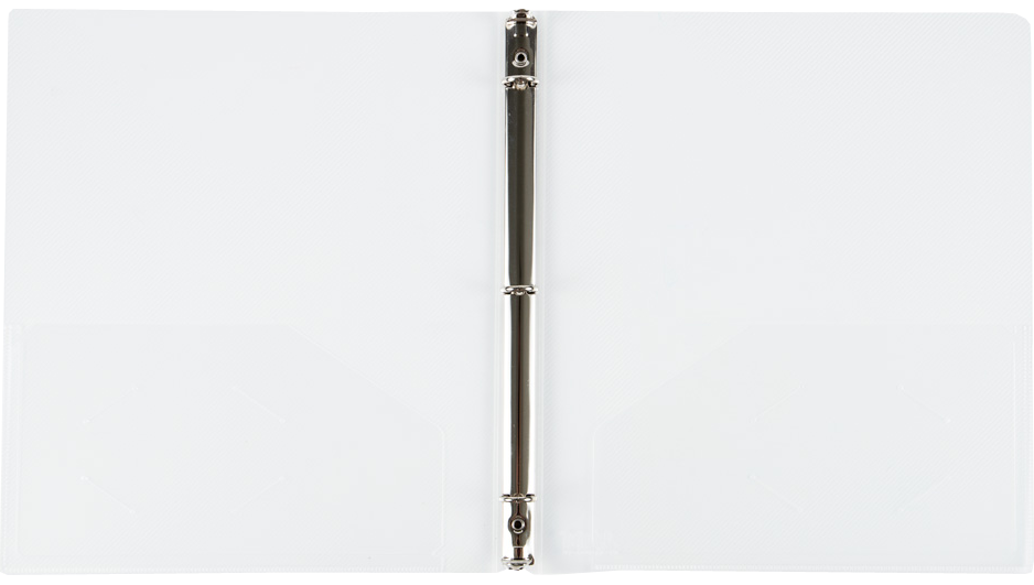 Clear Plastic 1/2 Inch 3-Ring Binder
