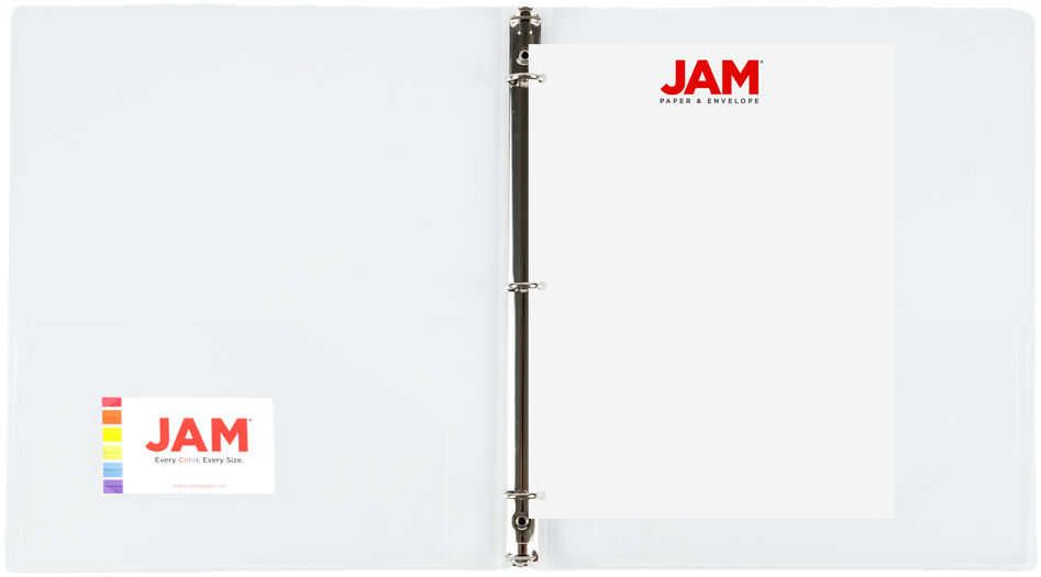 Clear Plastic 1/2 Inch 3-Ring Binder