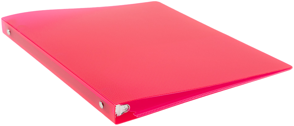 Fuchsia Hot Pink Plastic 1/2 Inch 3-Ring Binder