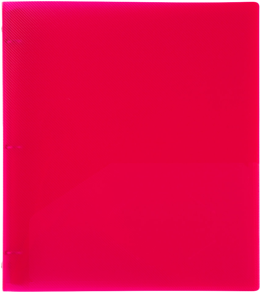 Fuchsia Hot Pink Plastic 1/2 Inch 3-Ring Binder