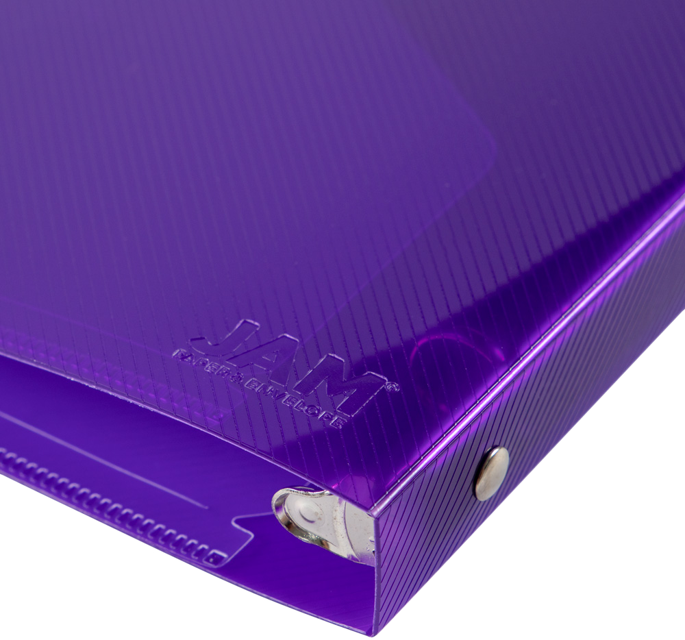 Purple Plastic 1/2 Inch 3-Ring Binder