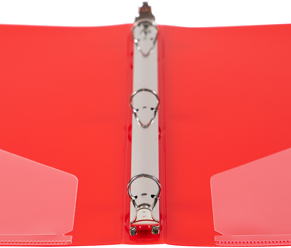 Red Plastic 1/2 Inch 3-Ring Binder