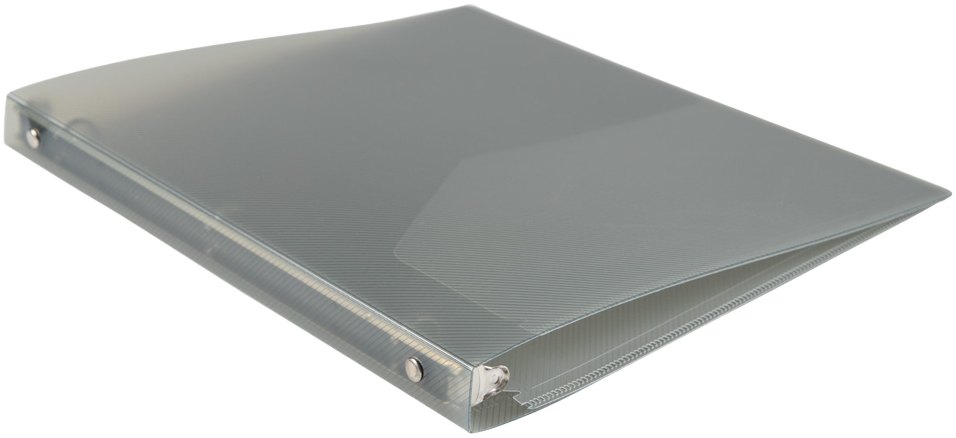 Smoke Gray Plastic 1/2 Inch 3-Ring Binder