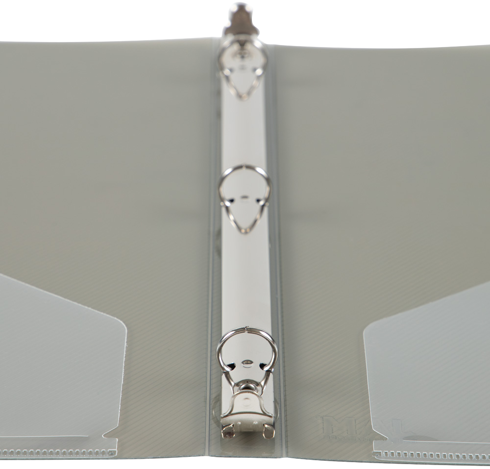 Smoke Gray Plastic 1/2 Inch 3-Ring Binder