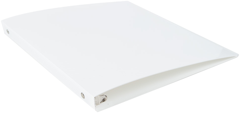 White Plastic 1/2 Inch 3-Ring Binder