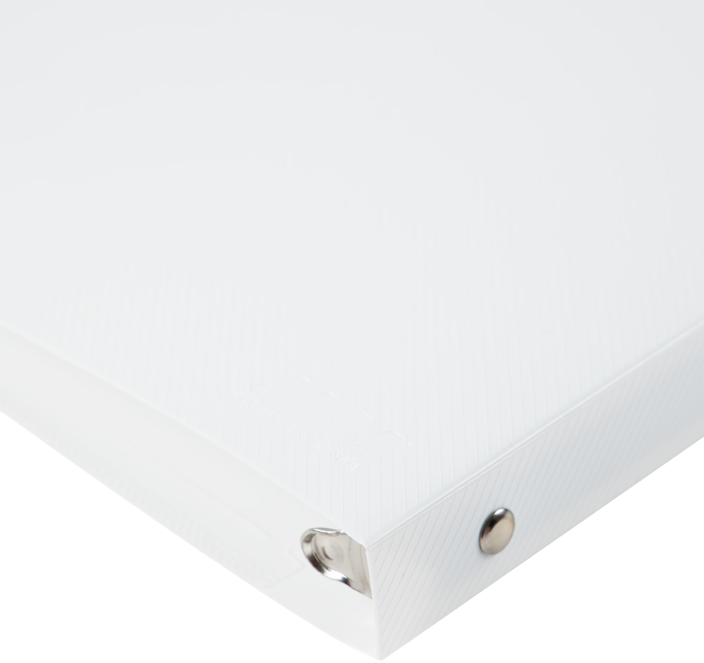 White Plastic 1/2 Inch 3-Ring Binder