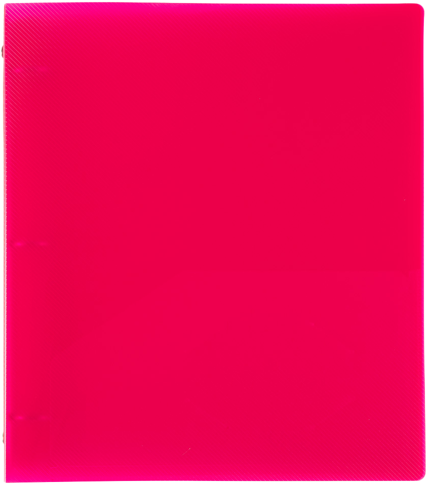 Fuchsia Hot Pink 1 Inch 3-Ring Plastic Binder