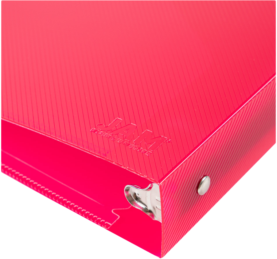Fuchsia Hot Pink 1 Inch 3-Ring Plastic Binder