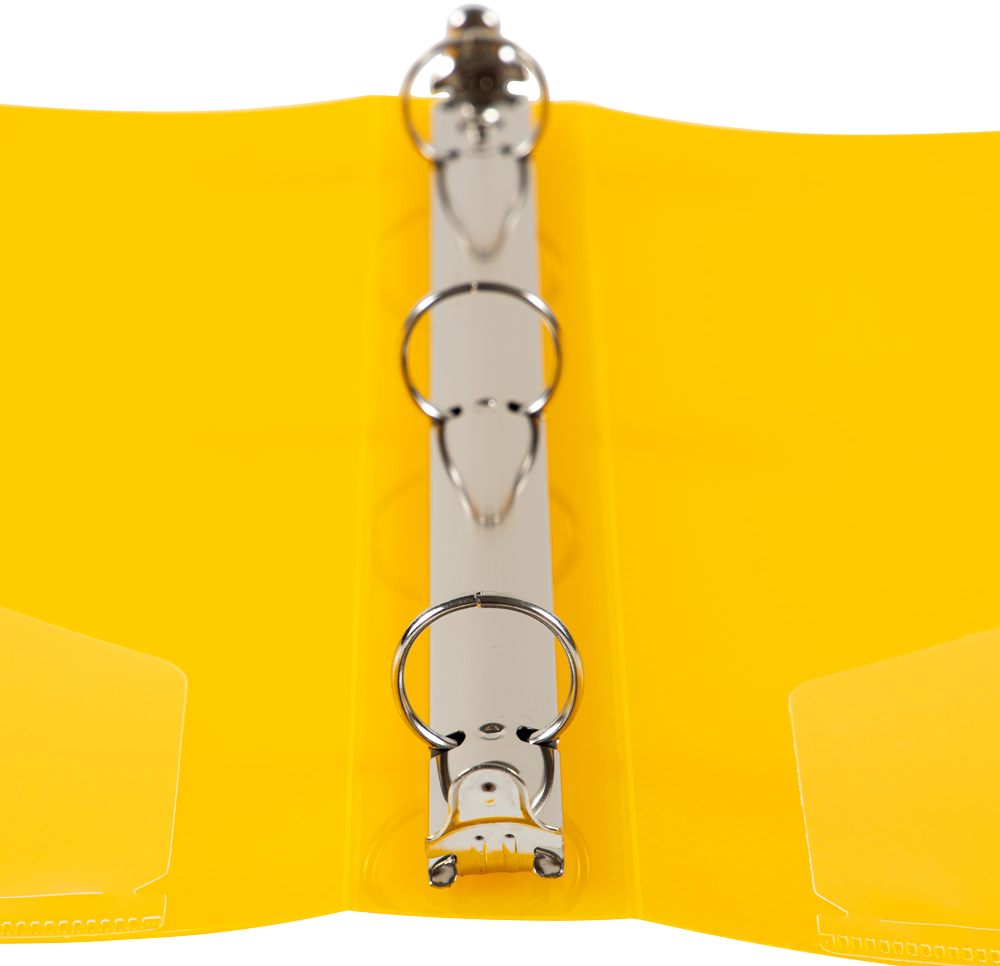 Yellow Plastic 1 Inch 3-Ring Pink Plastic Binder