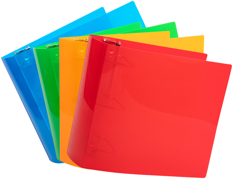 Assorted Plastic 4 Inch Binder - 4 Pack