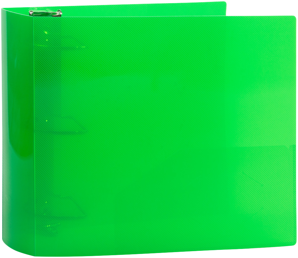 Green Plastic 4 Inch 3-Ring Binder