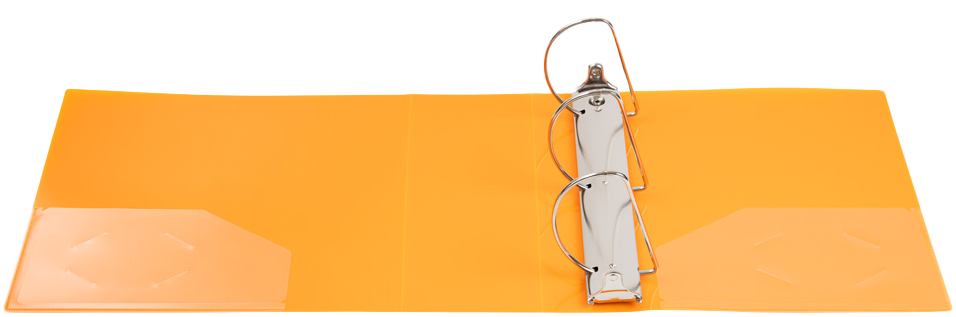 Orange Plastic 4 Inch 3-Ring Binder