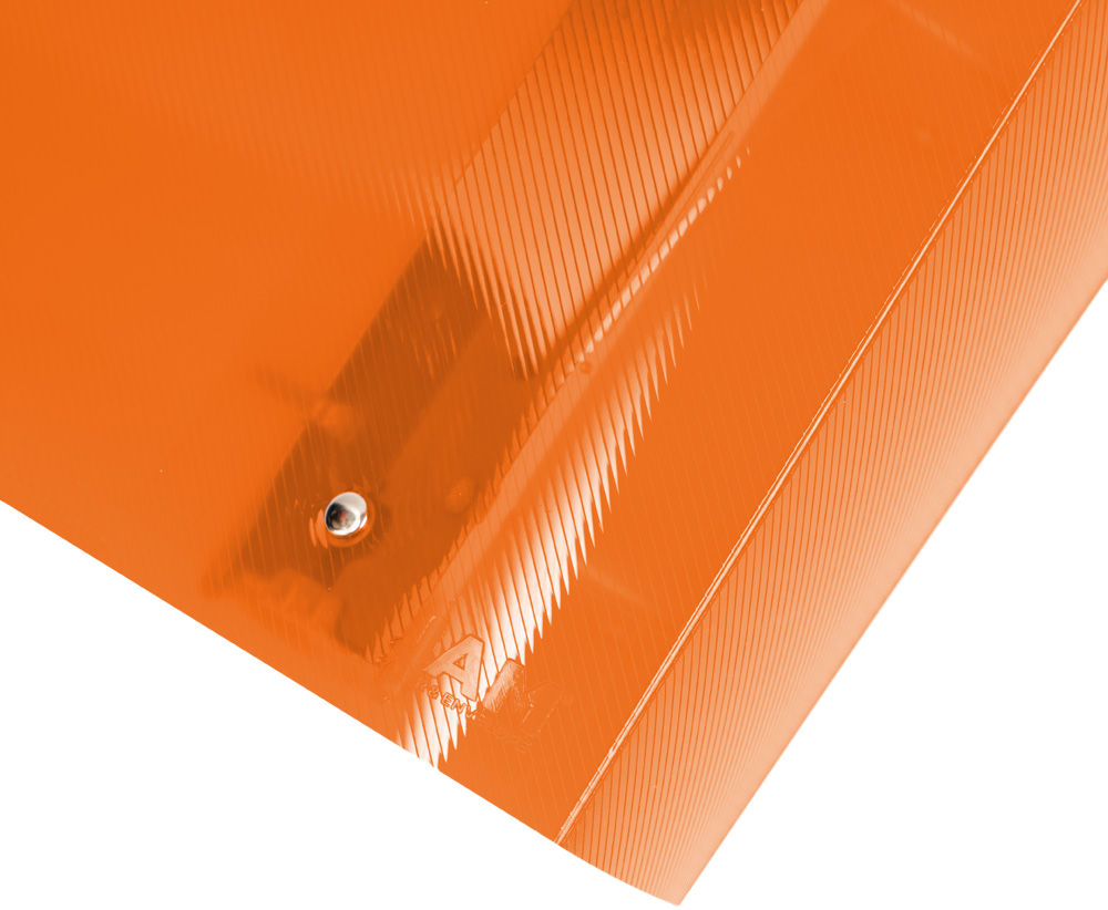 Orange Plastic 4 Inch 3-Ring Binder