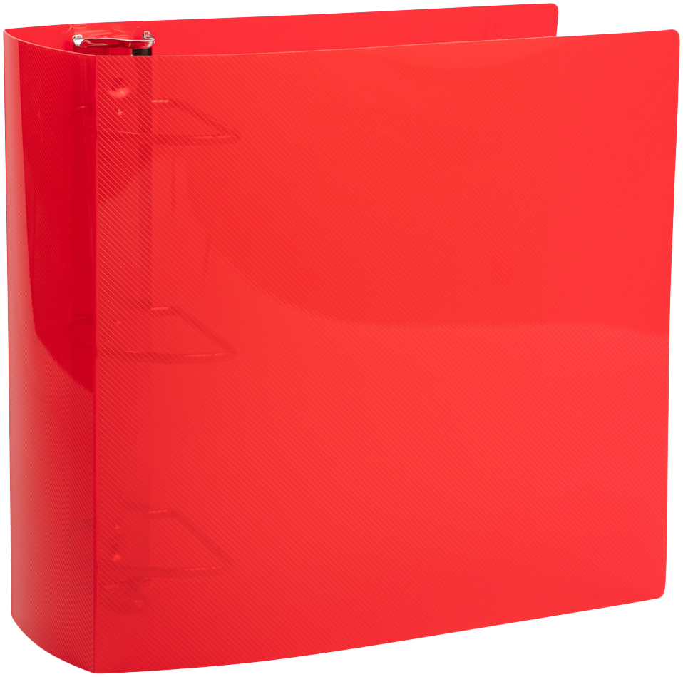 Red Plastic 4 Inch 3-Ring Binder