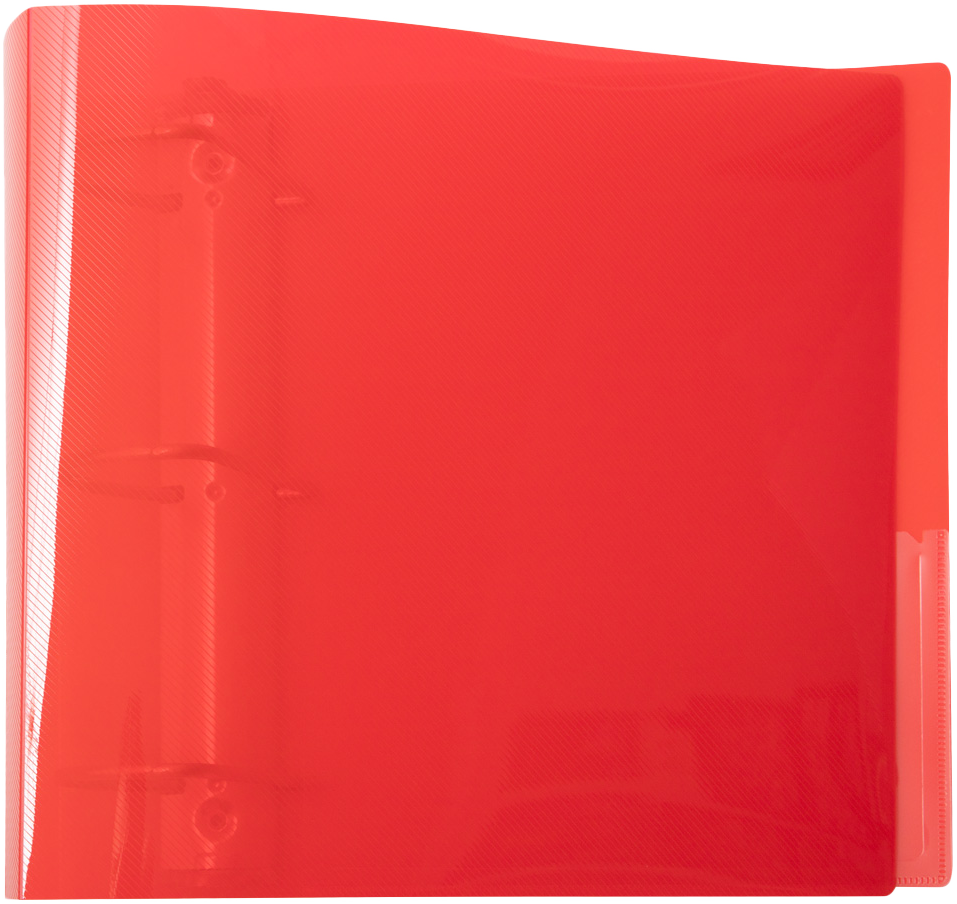 Red Plastic 4 Inch 3-Ring Binder